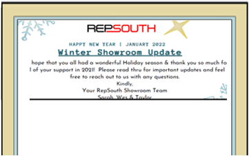 Showroom Newsletter – Winter 2022